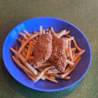 Half VEGAN Chicken Tenders And Fries